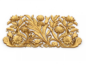 Mural classic flowers decor ornament 12 3D 모델