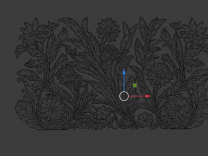 Mural classic flowers decor ornament 12 3D 모델