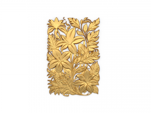 Mural classic flowers decor ornament 13 3D 모델