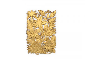 Mural classic flowers decor ornament 13 3D Model