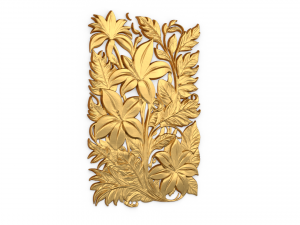 Mural classic flowers decor ornament 13 3D 모델