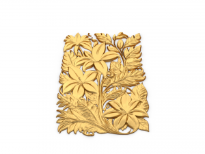 Mural classic flowers decor ornament 13 3D 모델