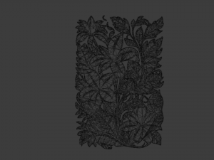 Mural classic flowers decor ornament 13 3D 모델