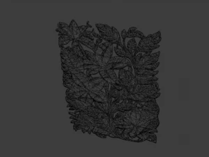 Mural classic flowers decor ornament 13 3D Model