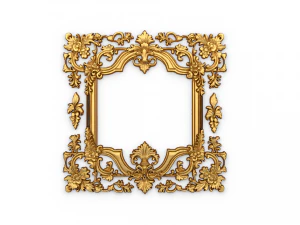 Plaster decorative frame ornament 14 3D Model