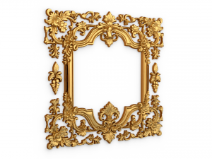 Plaster decorative frame ornament 14 3D 모델