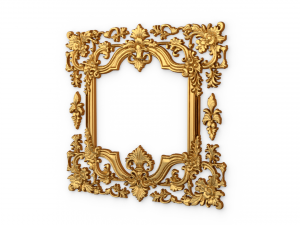Plaster decorative frame ornament 14 3D 모델