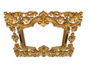 Plaster decorative frame ornament 14 3D 모델