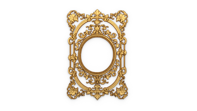 Plaster decorative frame ornament 15 Model 3D .c4d .max .obj .3ds .fbx .stl .blend 