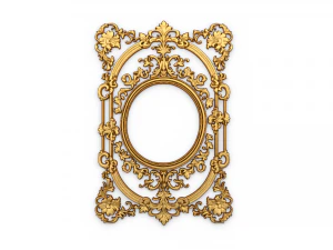 Plaster decorative frame ornament 15 3D Model