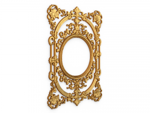 Plaster decorative frame ornament 15 Model 3D