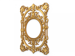 Plaster decorative frame ornament 15 Model 3D