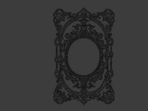 Plaster decorative frame ornament 15 Model 3D