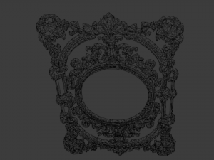 Plaster decorative frame ornament 15 Model 3D