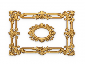 Plaster decorative frame ornament 16 3D 모델