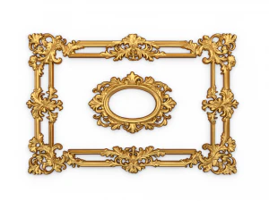 석고 장식 프레임 장식 16 3D 모델