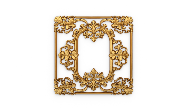 Plaster decorative frame ornament 17 3D Model .c4d .max .obj .3ds .fbx .stl .blend 