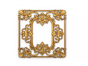 Plaster decorative frame ornament 17 3D 모델