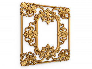 Plaster decorative frame ornament 17 3D Model