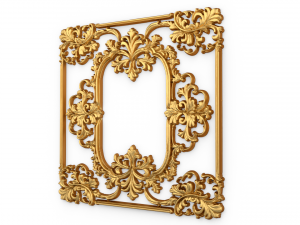 Plaster decorative frame ornament 17 3D Model
