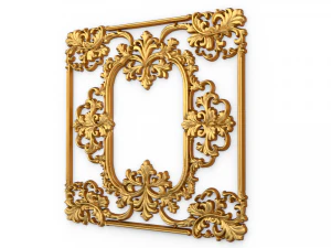 Plaster decorative frame ornament 17 3D Model