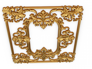Plaster decorative frame ornament 17 3D Model