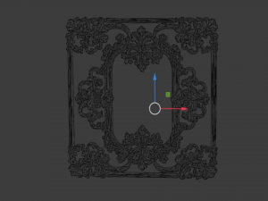 Plaster decorative frame ornament 17 3D Model