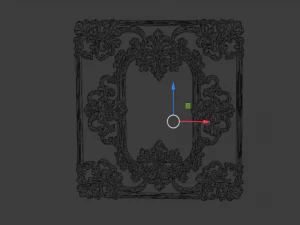 Plaster decorative frame ornament 17 3D Model