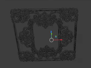 Plaster decorative frame ornament 17 3D Model