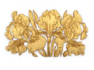 Фреска класичні квіти декор орнамент 14 3D Модель