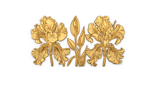 Mural classic flowers decor ornament 15 3D 모델 .c4d .max .obj .3ds .fbx .stl .blend 