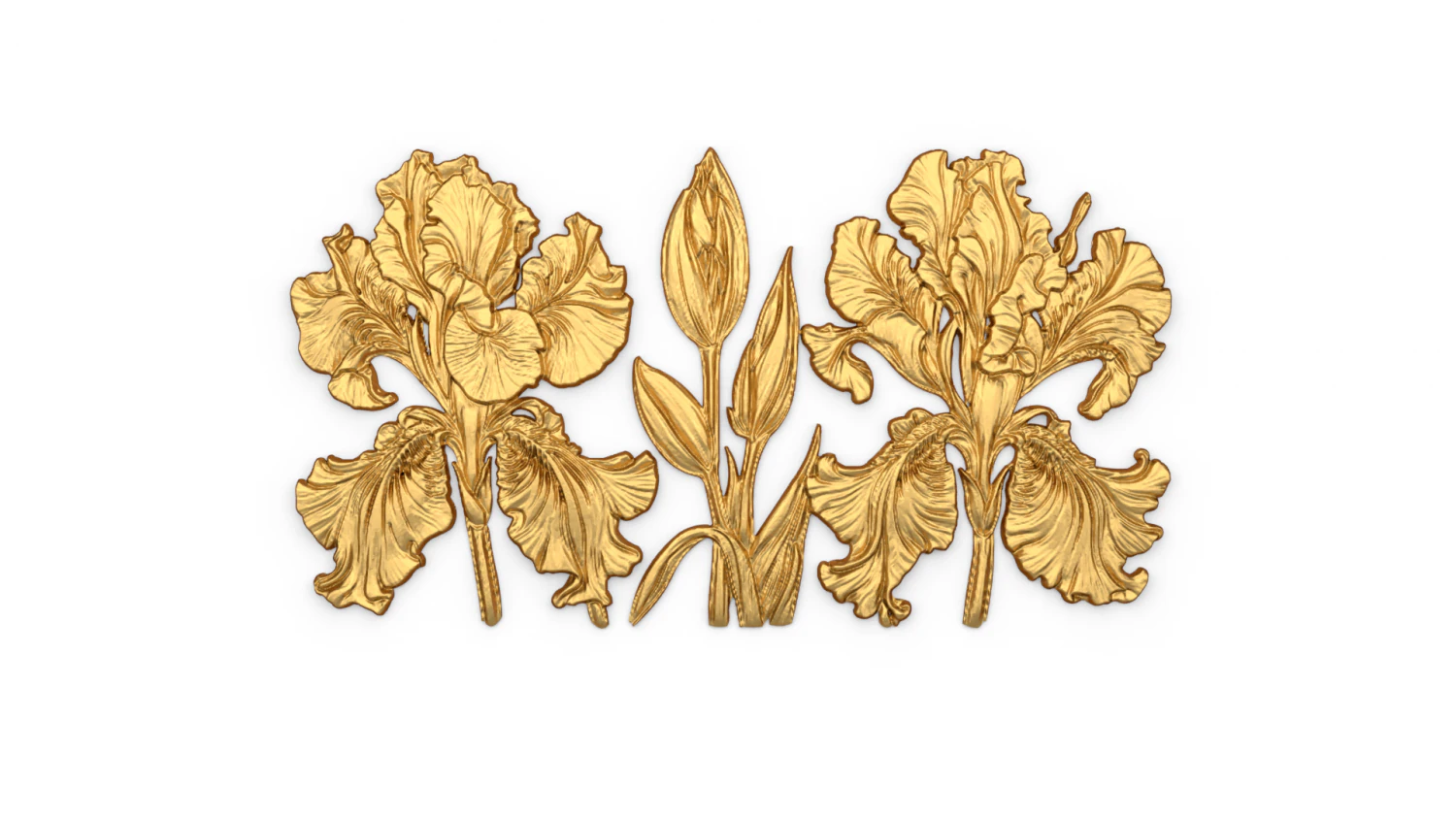Mural classic flowers decor ornament 15 3D Model .c4d .max .obj .3ds .fbx .stl .blend 