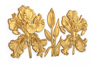 Mural classic flowers decor ornament 15 3D 모델
