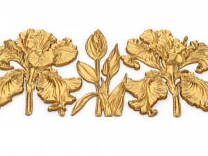 Mural classic flowers decor ornament 15 3D 모델