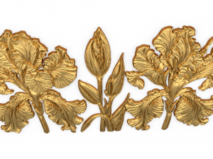 Mural classic flowers decor ornament 15 3D 모델