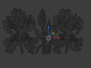 Mural classic flowers decor ornament 15 3D 모델