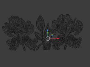 Mural classic flowers decor ornament 15 3D 모델
