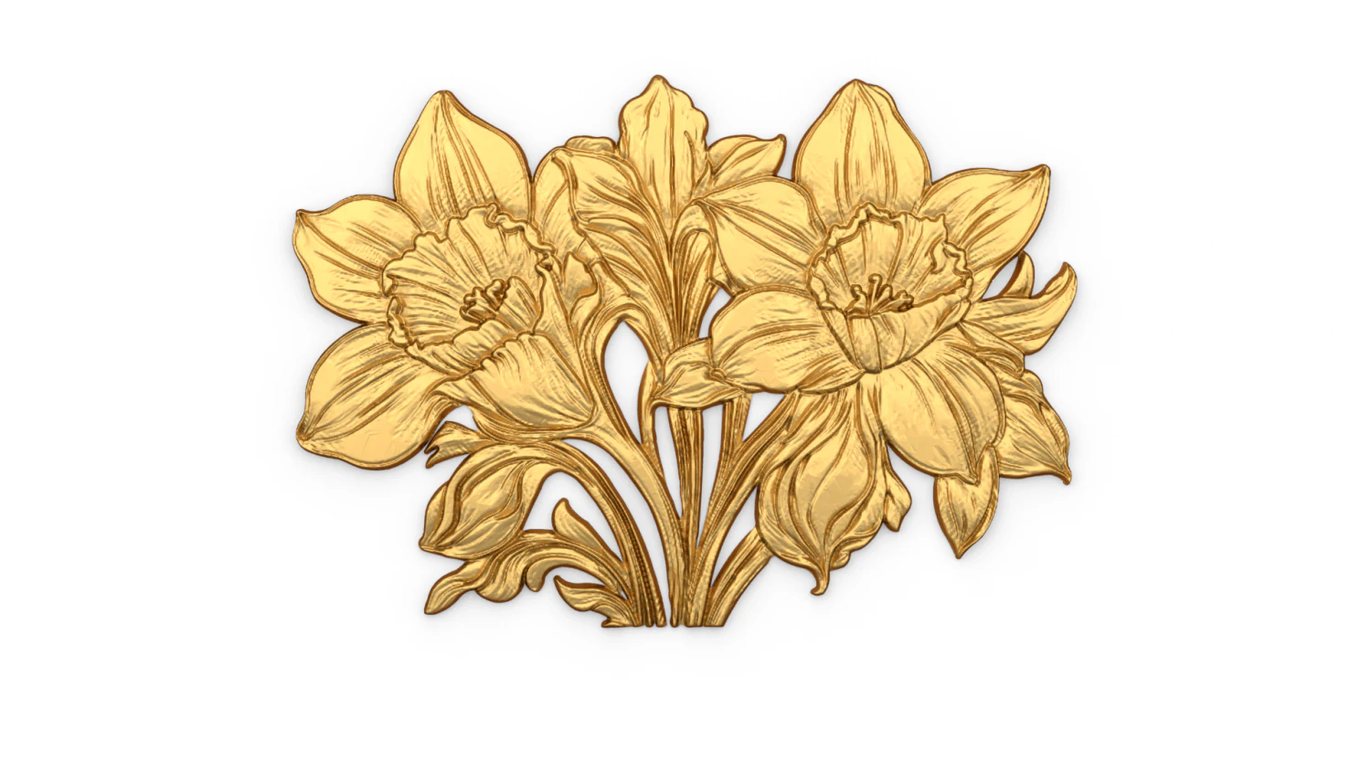 Mural classic flowers decor ornament 16 3D Model .c4d .max .obj .3ds .fbx .stl .blend 