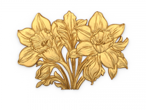 Mural classic flowers decor ornament 16 3D 모델