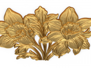 Mural classic flowers decor ornament 16 3D 모델