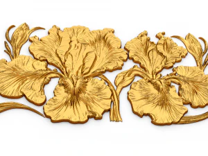 Mural classic flowers decor ornament 17 3D Model