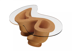 Parametric Wavy Wooden Furniture 03 - Coffee Table Modello 3D