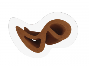 Parametric Wavy Wooden Furniture 03 - Coffee Table Modello 3D