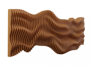 Parametric Wavy Wooden Wall Decor - 01 -CNC files for cutting Model 3D