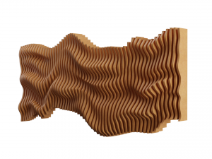 Parametric Wavy Wooden Wall Decor - 01 -CNC files for cutting Model 3D