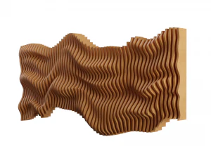 Parametric Wavy Wooden Wall Decor - 01 -CNC files for cutting 3D Model