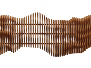 Parametric Wavy Wooden Wall Decor - 01 -CNC files for cutting Model 3D