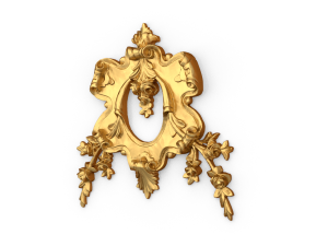 Classic carved decor ornament 470 Modello 3D