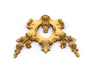 Classic carved decor ornament 470 Modello 3D