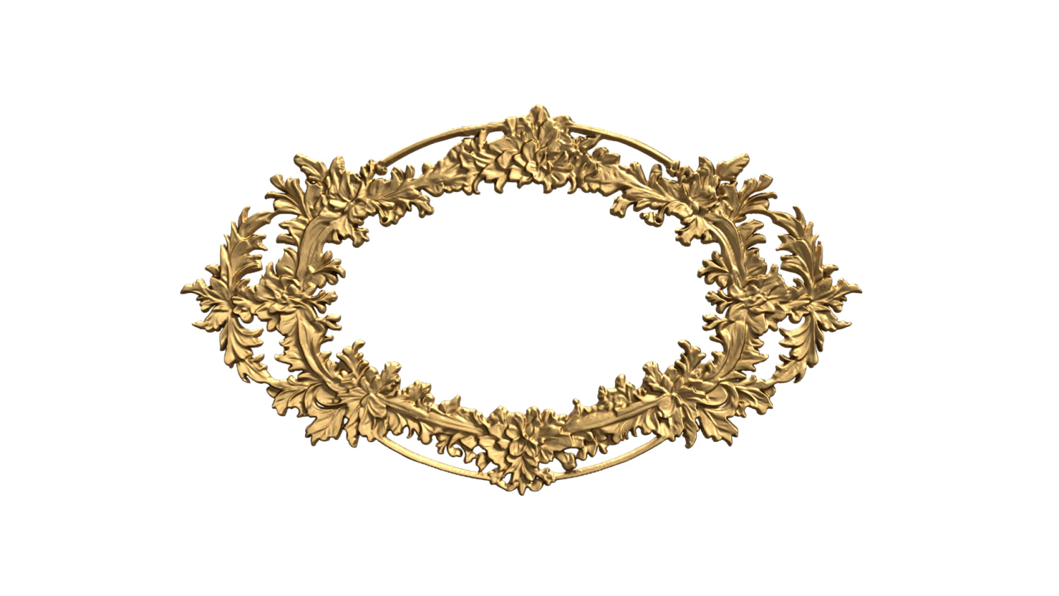 Plaster decorative frame ornament 22 3D Model .c4d .max .obj .3ds .fbx .stl .blend 